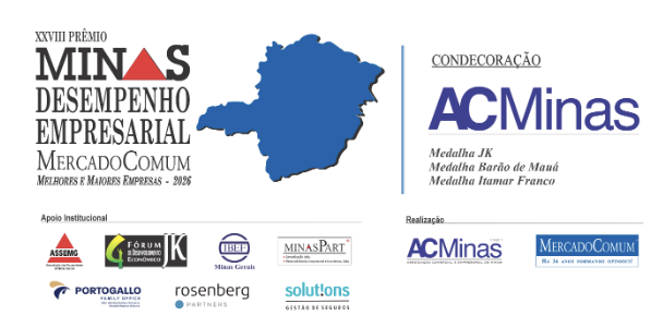 Os vencedores do 28º Prêmio Minas – Desempenho Empresarial – Melhores e Maiores – MercadoComum – 2026